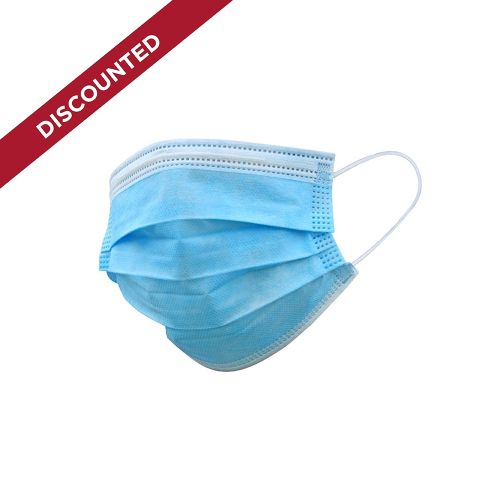 Disposable Medical 3-Ply Protective Face Mask, Blue/White, 2000 pcs/case